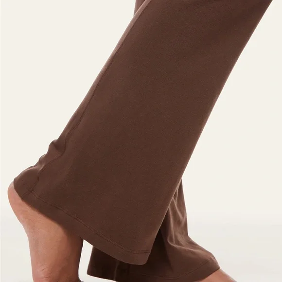 Brown Yoga pants fold over flare leggings - Picture 6 of 8